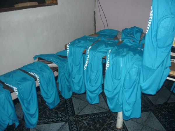 Camisa de PA/ poliester com algodão
